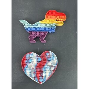 Lot of 2‎ - Pop Fidget Toys Dinosaur Heart